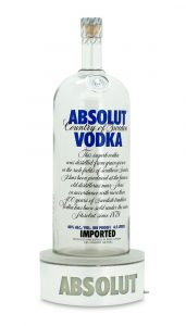 Absolut Vodka - Gloyryfire mit Flasche drauf