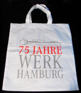 Mercedes-Benz - Baumwolltasche mit 75 Jahre Werk Hamburg