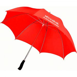 Mitsubishi - roter Regenschirm
